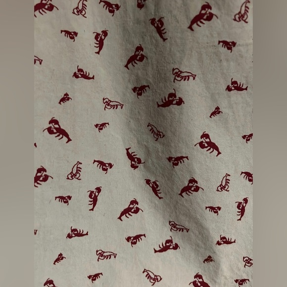 Plugg button down shirt, size medium, gray with red lobster - Picture 4 of 5